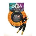 Premium DJ Dual/Mono (Black Light) Cable - Hi-Flex DJ s Choice Stereo RCA-1/4 inch. TS 2 Cable