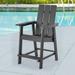 CHYVARY 1 Peak Patio Adirondack Chair Plastic Single Chairs Bar-Style Chair Fire Pit Outdoor Lounge Chair for Backyard Deck Gray