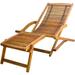 Anself Folldable Outdoor Chaise Lounge Chair Solid Acacia Wood Patio Sun Lounger Bed with Removable Footrest Recliner Deck Chair Pool Deck Backyard Garden Furniture 59 x 28 x 27 Inches (L x W x H)