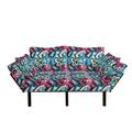 Grunge Futon Couch Street Art Theme with Colorful Graffiti Funky Display Underground Urban Culture Daybed with Metal Frame Upholstered Sofa for Living Dorm Loveseat Multicolor by Ambesonne