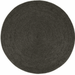 Jaipur Art And Craft natural color 250x250 CM (8.33 x 8.33 Square feet)(97.50 x 97.50 Inch)Black Round Jute AreaRug Carpet throw