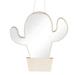 Etereauty Cactus Shape Mirror Safe Decorative Wooden Mirror Decoration for Baby Nursery Kids Room Decor (Khaki)