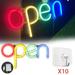 Dsseng OPEN Neon Lights - LED Open Sign 7.08 * 13.77 Inches Open Sign for Business With multiple flashing modes Ideal for Restaurant Bar Salon and More 24V/1A Power Supply