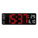 Large Digital Wall Clock Decor Night Light Big Number LED Display with Indoor Temperature Date