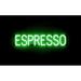 SpellBrite ESPRESSO LED Sign for Business. 30.7 x 6.3 Green ESPRESSO Sign Has Neon Sign Look With Energy Efficient LED Light Source. Visible from 500+ Feet 8 Animation Settings.