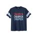 Men's Big & Tall Champion® Football Inspired Tee by Champion in Navy (Size 3XLT)