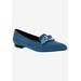 Wide Width Women's Fabulous Ii Loafer by Bellini in Blue Microsuede (Size 10 W)