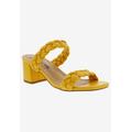 Wide Width Women's Fuss Slide Sandal by Bellini in Yellow Smooth (Size 11 W)