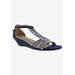 Women's Laaris T-Strap Sandal by Bellini in Navy Fabric (Size 7 M)