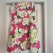 Lilly Pulitzer Dresses | Lilly Pulitzer Pink Floral Strapless Dress (Size 8) | Color: Pink/White | Size: 8