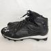 Adidas Shoes | Adidas Mens 10.5 Mid Top Black Cleats Athletics Shoes Lace Up | Color: Black/White | Size: 10.5