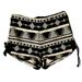 Anthropologie Shorts | Anthropologie Ecote Womens Bootie Shorts Black Western Tribal Rodeo Cowgirl 0 | Color: Black/Cream | Size: Zero
