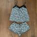 Anthropologie Intimates & Sleepwear | Anthropologie Shorts And Cami Set | Color: Black/Blue | Size: Large Shorts, Medium Camisole