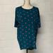 Lularoe Tops | Lularoe Irma Xs Slinky Polka Dot Blue Co | Color: Blue | Size: Xs