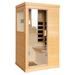 HOSAUNA Far Infrared Sauna Home Sauna Spa Room Low-EMF Canadian Hemlock Wood 800W Indoor Saunas in Brown | 27.5 H x 27 W x 35 D in | Wayfair T-50C