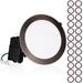 TORCHSTAR 8" Ultra Slim 3000K Remodel IC LED Canless Recessed Lighting Kit, Metal in Brown/White | 0.39 H x 8.94 W in | Wayfair F-38139