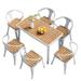 Williston Forge Gurkirat Rectangular 6 - Person 55.11" Long Outdoor Dining Set Wood/Plastic in White | 55.11 W x 27.55 D in | Wayfair