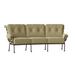 Woodard Terrace 114" Wide Patio Sofa w/ Cushions Metal in Brown | 38 H x 114 W x 48 D in | Wayfair 790064-48-20T