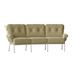 Woodard Terrace 114" Wide Patio Sofa w/ Cushions Metal in Gray/Brown | 38 H x 114 W x 48 D in | Wayfair 790064-70-71A