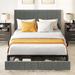 YITAHOME Queen Storage Platform Bed Silk/Upholstered/Metal in Brown/Gray | 43.2 H x 62.9 W x 80.7 D in | Wayfair SHFTBFBF0064