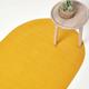 Homescapes - Tapis ovale tissé à plat en coton Jaune Moutarde, 60 x 90 cm - Jaune Moutarde