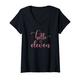Damen 11. Geburtstag für Mädchen, Hello Eleven, 11 Jahre, niedlich T-Shirt mit V-Ausschnitt