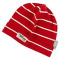 Sigikid Jungen Mini Bio-Baumwolle Beanie-Mütze, rot/weiß, 48