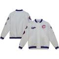 Men's Mitchell & Ness White Chicago Cubs City Collection Satin Full-Snap Varsity Jacket