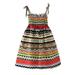 TAIAOJING Toddler Girls Floral Bohemian Dress Adjustable Spaghetti Strap Midi Dress Flowers Sleeveless Beach Straps Princess Dress 6-7 Years