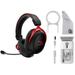 Pre-Owned HyperX Cloud II Pro Wired 7.1 Surround Sound Gaming Headset Red With Cleaning Kit Bolt Axtion Bundle (Refurbished: Like New)