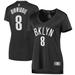 Women's Fanatics Branded Spencer Dinwiddie Black Brooklyn Nets Fast Break Player Jersey - Statement Edition