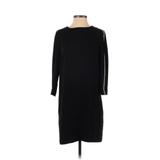 Zara Basic Casual Dress - Shift: Black Solid Dresses - Women's Size X-Small