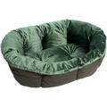 Ferplast Green Velvet Sofa Cover for Siesta Deluxe Dog Basket | Size 6: 73x55x27cm