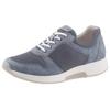 Keilsneaker GABOR ROLLINGSOFT, Damen, Gr. 42, blau (graublau), Textil, Veloursleder, unifarben, sportlich, Schuhe Sneaker, Freizeitschuh, Halbschuh, Schnürschuh im sommerlichem Materialmix