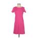 Talbots Casual Dress - Shift: Pink Solid Dresses - Women's Size P