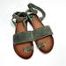 Free People Shoes | Free People Suede Leather Flat Sandal | Color: Brown/Green | Size: 38eu