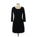 Tahari Casual Dress - Sweater Dress: Black Solid Dresses - Women's Size 4