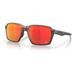 Oakley OO4143 Parlay Sunglasses - Men's Matte Carbon Frame Prizm Ruby Lens 58 OO4143-414311-58