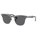 Ray-Ban RB3507 Clubmaster Aluminum Sunglasses Brushed Grafite On Black Frame Dark Grey Lens 51 RB3507-9247B1-51