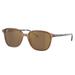 Ray-Ban RB2193F Leonard Sunglasses Transparent Brown Frame Light Brown Mirror Gold Lens Asian Fit 55 RB2193F-663693-55