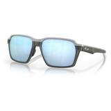 Oakley OO4143 Parlay Sunglasses - Men's Matte Grey Smoke Frame Prizm Deep Water Polarized Lens 58 OO4143-414312-58