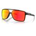 Oakley OO9147 Castel Sunglasses - Men's Matte Grey Smoke Frame Prizm Ruby Lens 63 OO9147-914705-63