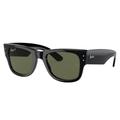 Ray-Ban RB0840SF Mega Wayfarer Sunglasses Black Frame Green Polarized Lens Asian Fit 52 RB0840SF-901-58-52