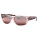 Ray-Ban RB4388 Sunglasses Transparent Pink Frame Polarized Wine Lens 58 RB4388-6648G8-58