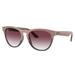 Ray-Ban RB4471 Iris Sunglasses Beige On Transparent Grey Frame Clear Gradient Dark Violet Lens 54 RB4471-66338H-54