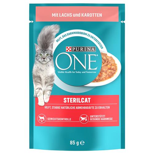 13x 85g PURINA One Sterilised Lachs/Karotte Katzenfutter nass