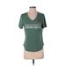 Under Armour Active T-Shirt: Green Graphic Activewear - Women's Size Small