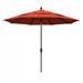 California Umbrella 11' Sun Master Series Patio Umbrella With Bronze Aluminum Pole Fiberglass Ribs Collar Tilt Crank Lift With Olefin Sunset Fabric - California Umbrella GSCUF118117-F27-DWV