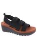 Fly London Yere - Womens Euro 38 US 7 - 7.5 Black Sandal Medium