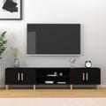 vidaXL TV Cabinet Black 180x31.5x40 cm Engineered Wood